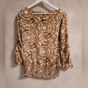 2 for $50 - Michael Kors Women’s Size Large Olive Adjustable Sleeve Top